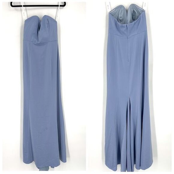 LOVERS + FRIENDS NWT Pelagic Strapless Maxi Dress Gown in Baby Blue‎ Size XS - Picture 2 of 15